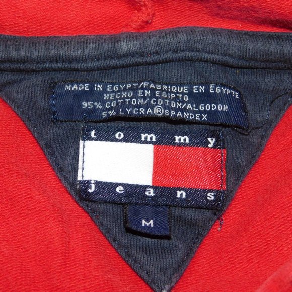 Tommy Hilfiger Zip Up Hoodie Vintage Red - Picture 6 of 6